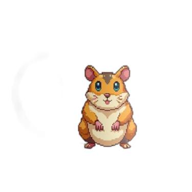 Imagem de Caneca Xícara de Café Porcelana 300ml Pixel Art Hamster Cute Retro