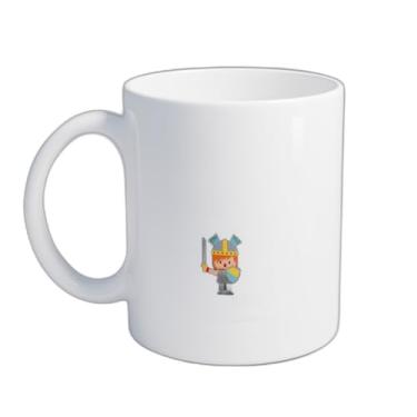 Imagem de Caneca Xícara de Café Porcelana 300ml Pixel Art Guerreiro