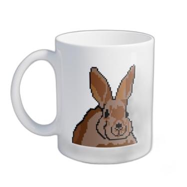 Imagem de Caneca Porcelana 300ml Coelho Pixel Art