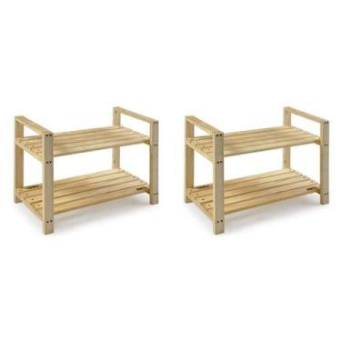Imagem de Kit 2 Armários Multiuso Sapateira Pinus - Walk Forest