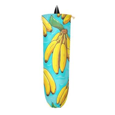 Imagem de Dispensador de saco de bananas coloridas para sacolas de compras, suporte de saco de plástico, suporte de saco para cozinha