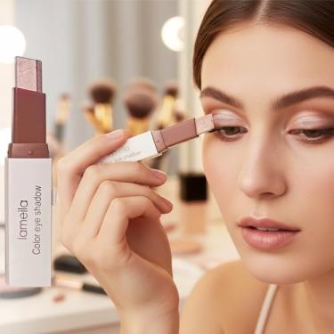 Imagem de Paleta de cores de dois tons de mistura de cores, kit compacto e portátil de pigmento criativo para artistas amadores e uso em viagens (marrom)