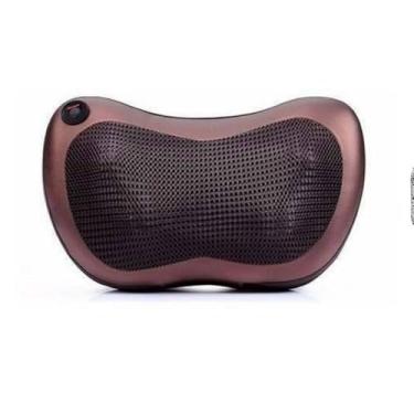 Imagem de Massageador Elétrico para Pescoço e Lombar, Bivolt 110v/220v, com Infravermelho, Portátil para Casa e Carro, Inclui Fonte de Alimentação e Cinta de Fixação