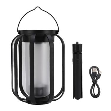 Imagem de Lanterna solar à prova de chuva pendurada lâmpada movida a energia solar com tripé para quintal deck quintal jardim caminho