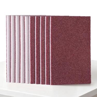 Imagem de Esponja Carborundum Nano Esmeril Esponja Escova Borracha Limpeza de Cozinha para Remover Potes de Ferrugem, Ferramenta de Limpeza Doméstica (Marrom Escuro - 10 peças)