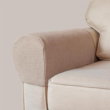 Imagem de CYTJHMD Capas para cadeira de apoio de braço, capa elástica para poltrona para sofá e descanso de braço, antiderrapante, elastano, poliéster, capas de braço para sofá, poltrona para móveis, conjunto