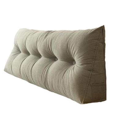 Imagem de CYTJHMD Travesseiros grandes de cunha almofada de leitura triangular para cabeceira de descanso, apoio lombar encosto de cintura, almofada de posicionamento de sofá-cama macio, cinza, 100 x 50 x 20 cm