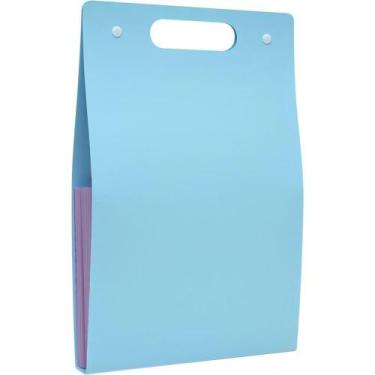 Imagem de Pasta Sanfonada Plastica A4 12 Divisoes Vertical Azul P - Polibras