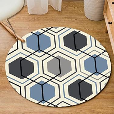 Imagem de Tapete redondo de estilo moderno para sala de estar, quarto, cozinha, tapete antiderrapante para mesa de café para banheiro, entrada, quarto, A, diâmetro 160 cm