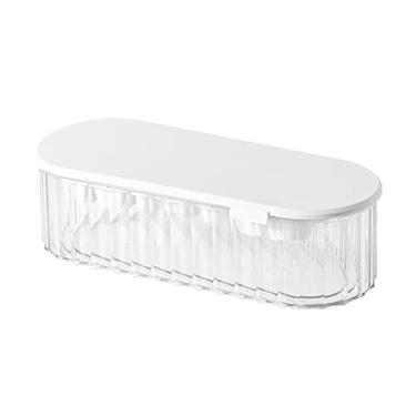 Imagem de Bandeja de gelo criativa para animais de estimação molde de cubo de gelo de grande capacidade, caixa de gelo para geladeira doméstica faça você mesmo com tampa caixa de cubo de gelo. (branco)