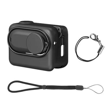 Imagem de StarMei-HJXD Capa protetora de silicone para câmera de ação Insta360 GO 3S, capa de câmera à prova de choque e resistente a quedas com alça de pulso portátil