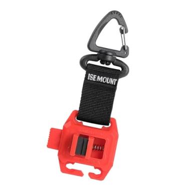 Imagem de Qraatosi Suporte para Vara de Pesca com Gancho Giratório de 360° E Fita de Nylon para Píer E Barco. Leve, Eficiente E Versátil, Vermelho, Tamanho real