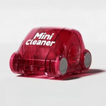 Imagem de Limpador mínimo de mesa e varredura de poeira, carro transparente para mesa, carrinho de limpeza de poeira, teclado de confetes, borrachas de lápis, vassoura de poeira compacta com pequeno