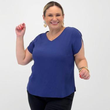 Imagem de Blusa Alpelo Plus Size Básica Manga Curta Feminina-Feminino