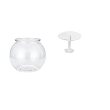 Imagem de Whtkoph Vaso Transparente em Miniatura para Aquário, Ideal para Peixes Pequenos, Tigela Redonda para Aquário, Decoração de Mesa para Escritório, Casa E Outros