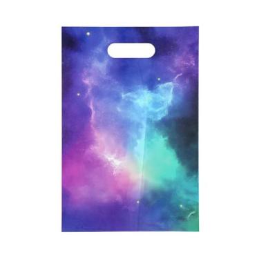 Imagem de Bolsas De Plástico Com Padrão Galáctico Para Crianças, Sacolas De Doce