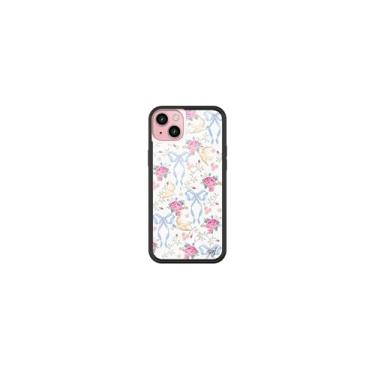 Imagem de Wildflower Capas - Lovey Dovey, compatível com Apple iPhone 16 Plus | Pomba floral branca popular estética fofa moderna - amortecedor preto protetor, certificado de teste de queda de 1,2 m,