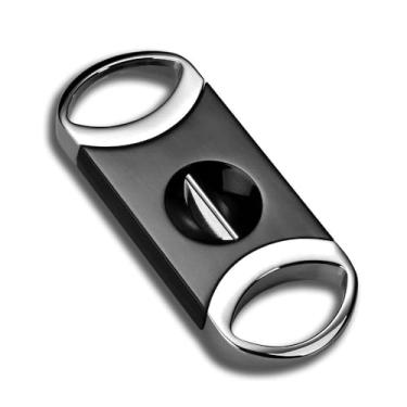 Imagem de JDIME Tesoura de charuto mais vendida de aço inoxidável abridor de bolso portátil acessório de fumaça (prata)