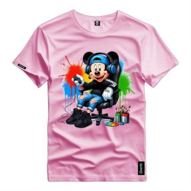 Imagem de Camisa Mickey Mouse Gamer Personagem Desenho Camiseta Algodão Personal