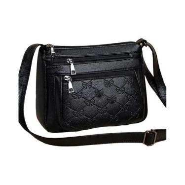 Imagem de Bolsa de ombro quadrada unissex  Estilingue minimalista (bolsa versáti