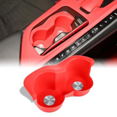 Imagem de BILLFARO Inserções de porta-copos para copos, console central de silicone, porta-copos, porta-copos, organizador de bebidas, acessórios interiores para Corvette C8 Stingray Z51 2020+ para C8 Z06 2023+