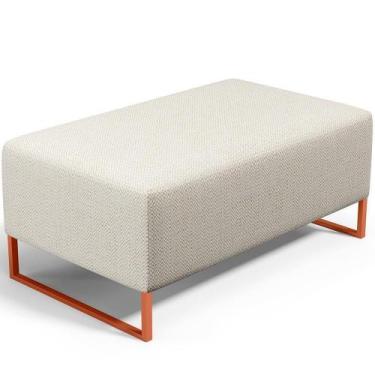 Imagem de Puff Decorativo Cléo 90Cm W01 Linho Champagne - LYAM DECOR