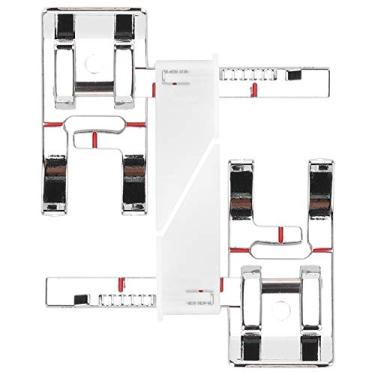 Imagem de Generic Calcador de Guia Universal Ajustável Durável para Máquinas de Costura/Borboleta, Eficiência Aprimorada para Costura Doméstica, Metal + Plástico, 2 Peças