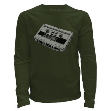 Imagem de Camiseta manga longa - Fita K7. - DASANTIGAS, Green pea, Green pea, GG