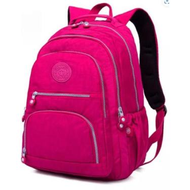 Imagem de Mochila Feminina Nylon Estilosa Impermeavel Grande - Multineos, Rosa