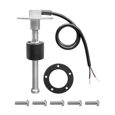 Imagem de EMIHO Unidade de envio de combustível 240-33ohm 6,5"/165 mm para barco marítimo RV caminhão, unidade de envio de tanque de gás sensor de tanque de nível de remetente de aço inoxidável