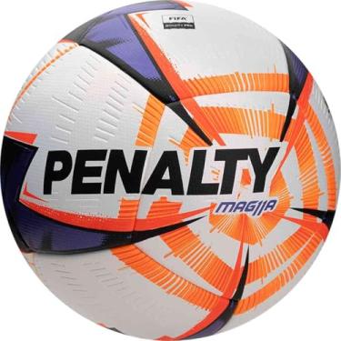 Imagem de Bola de Futebol de Campo, Penalty, Mag11a XXVI, Branca, Roxa, Laranja