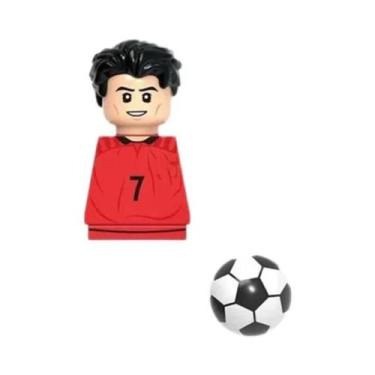 Imagem de Modelo De Brinquedo De Blocos De Construção Mini De Jogadores De Futeb