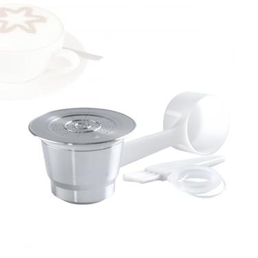 Imagem de Cápsulas reutilizáveis de filtro de café de aço inoxidável – cápsulas recarregáveis de grau alimentício para máquinas NESPRESSO, acessórios de café premium