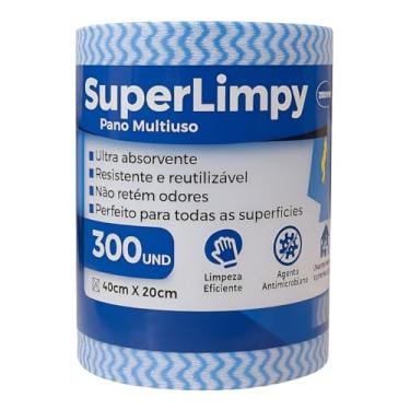 Imagem de Pano Para Limpeza Supermedy Pano Multiuso Tipo Perfex Pano Azul