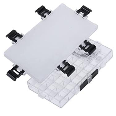Imagem de Zerodis Caixa de Aquarela, 24 Grades Estojo de Armazenamento de Tinta Plástica Transparente de Grande Capacidade Com Almofada de Borracha Hidratante para Esboços Externos de Tinta