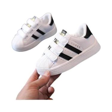 Imagem de Tênis Infantis Brancos Antiderrapantes E Respiráveis, Calçados Casuais