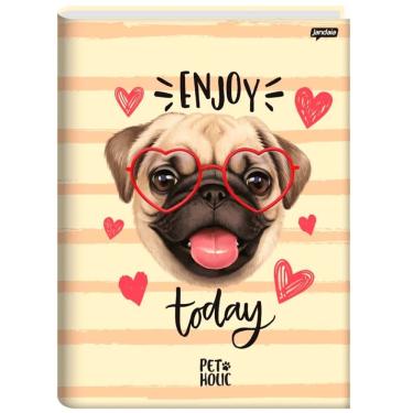 Imagem de Caderno Brochura Universitário Capa Dura 80 Folhas 1 Matéria Pet Holic Jandaia Estampa 5