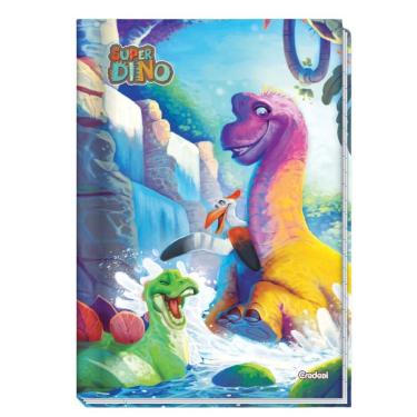Imagem de Caderno Brochura Universitário Capa Dura A4 96 Folhas Super Dino Credeal Estampa 1