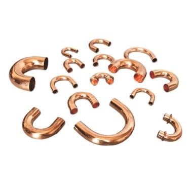 Imagem de Diâmetro externo 7-19 mm U tipo 180 graus curva cobre soldagem adaptador de encaixe de tubulação gás água óleo (15,8 x 0,6 x 38 mm 2 peças)