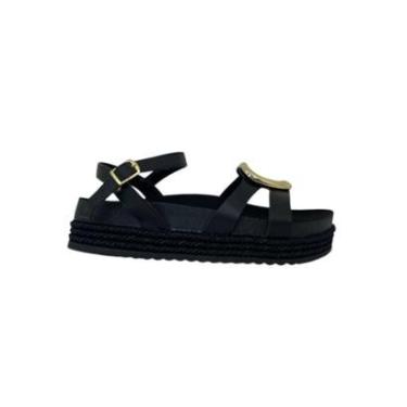 Imagem de Sandália Flatform Beira Rio 8546207 Feminina com Fivela Dourada-Feminino