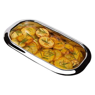 Imagem de Travessa Retangular Pequena em Aço Inox - Zanella