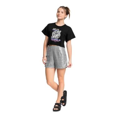 Imagem de Blusa em Algodão Juvenil Manga Curta Gloss-Feminino