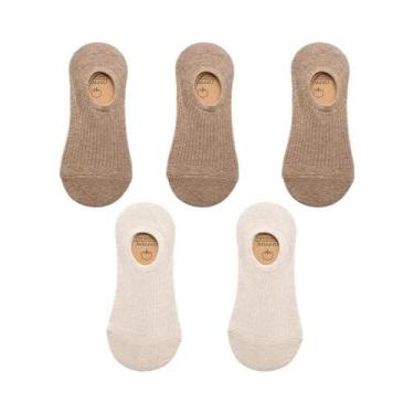 Imagem de Meias Invisíveis Masculinas Respiráveis Em Malha 5 Pares Algodão Verão