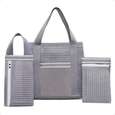 Imagem de Bolsa Feminina Casual Conjunto 3 Peças Bolsa com Necessaire-Feminino