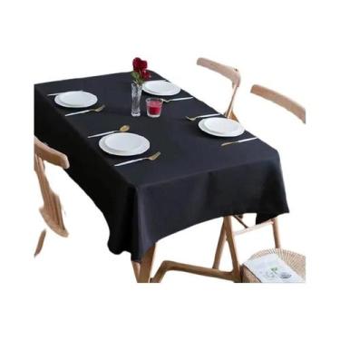 Imagem de Toalha De Mesa Retangular Preta Para Conferências, Banquetes, Hotéis, 