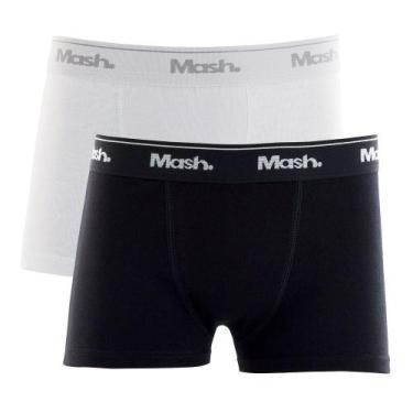 Imagem de Kit c/8 Cuecas Boxer Mash Infantil 110.07, Preto, Branco, G