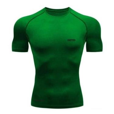 Imagem de Camisa de compressão térmica Manga Curta United Pro Proteção Solar FPS 50+ Rash Guard - vinho -Masculino