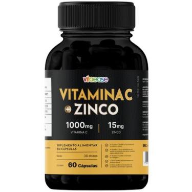 Imagem de Vitamina C Zinco Vitaease 1000 mg  60 Cápsulas, Vitamina C + Zinco, Se