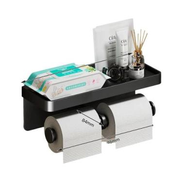 Imagem de Suporte De Papel Higiênico De Parede Com Dupla Camada, Bandeja De Arma