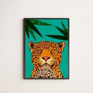 Imagem de Quadro Decorativo Tigre Tropical 33X24Cm
